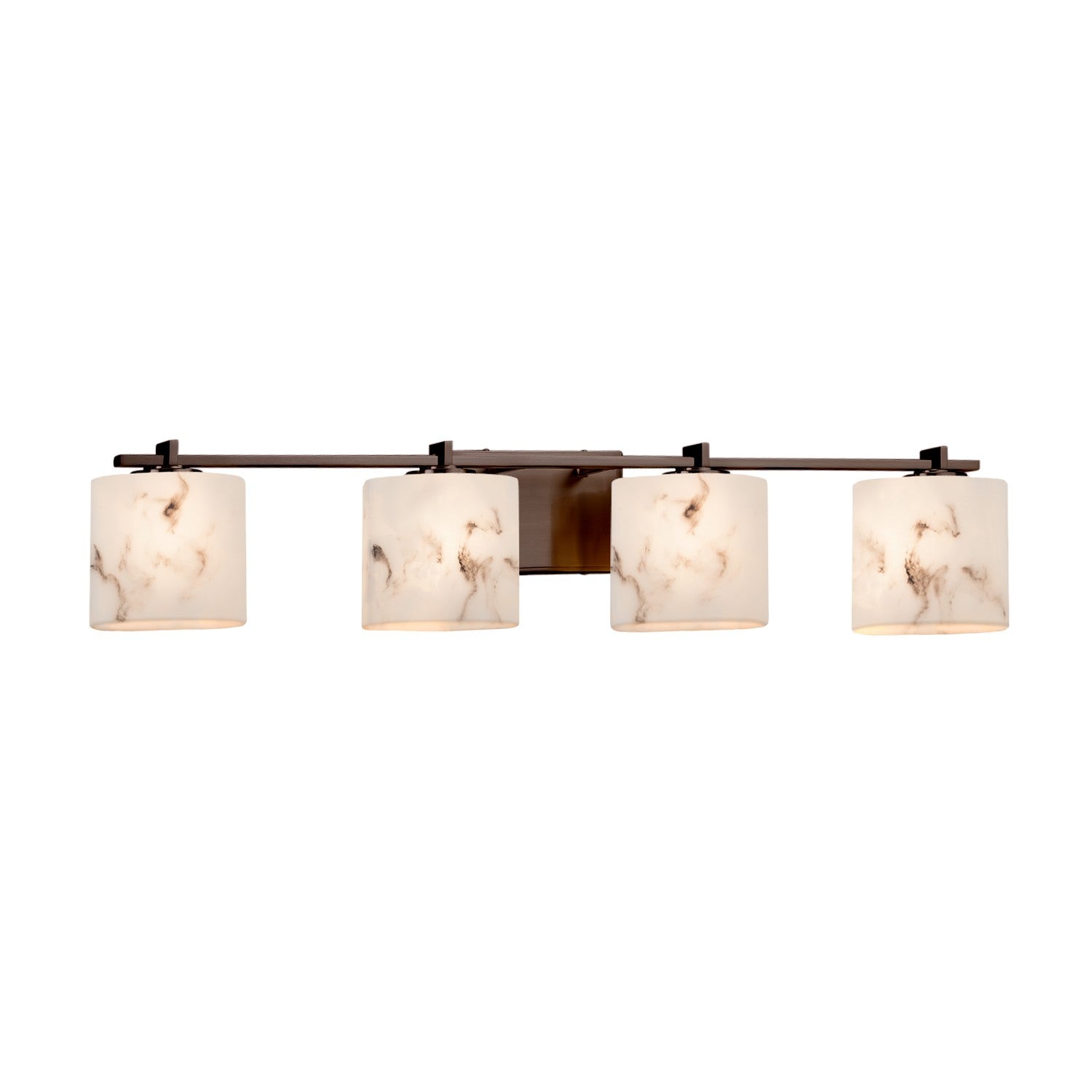 Justice Designs - FAL-8444-30-DBRZ - Four Light Bath Bar - LumenAria - Dark Bronze