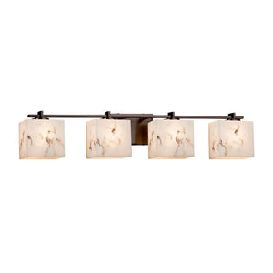 Justice Designs - FAL-8444-55-DBRZ - Four Light Bath Bar - LumenAria - Dark Bronze