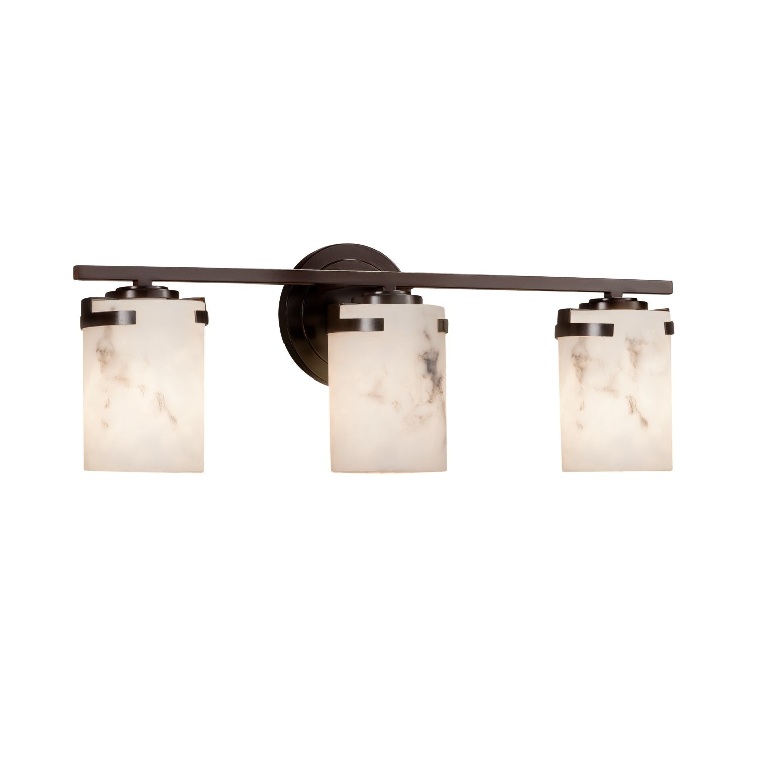 Justice Designs - FAL-8453-10-DBRZ - Three Light Bath Bar - LumenAria - Dark Bronze