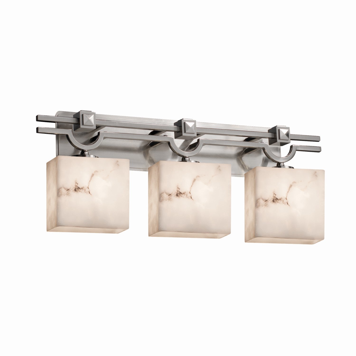 Justice Designs - FAL-8503-55-NCKL - Three Light Bath Bar - LumenAria - Brushed Nickel