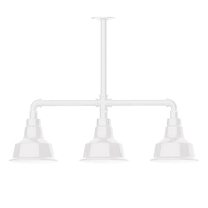 Montclair Light Works - MSK180-44-G05 - Three Light Pendant - Warehouse - White