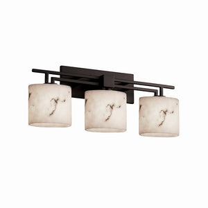 Justice Designs - FAL-8703-30-MBLK - Three Light Bath Bar - LumenAria - Matte Black