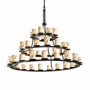 Justice Designs - FAL-8714-12-DBRZ - 45 Light Chandelier - LumenAria - Dark Bronze