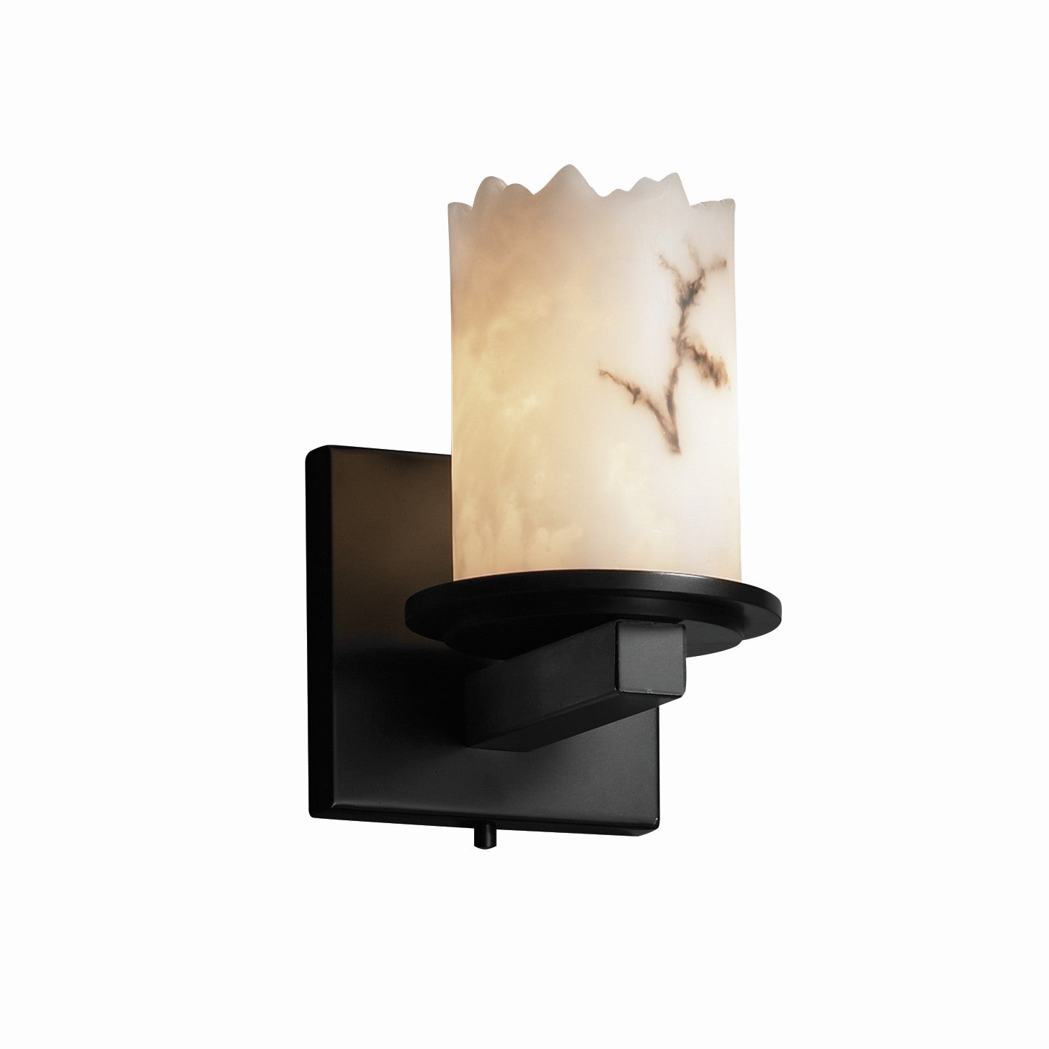 Justice Designs - FAL-8771-12-MBLK-LED1-700 - LED Wall Sconce - LumenAria - Matte Black