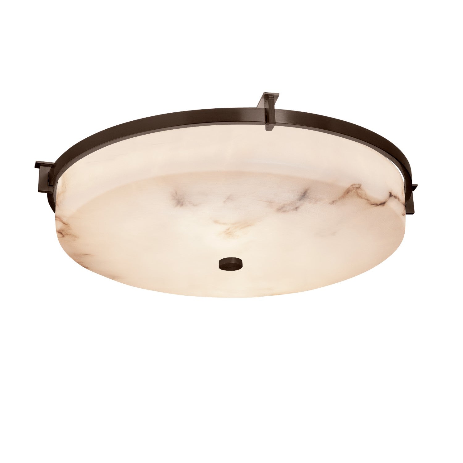 Justice Designs - FAL-8987-DBRZ - Three Light Flush-Mount - LumenAria - Dark Bronze