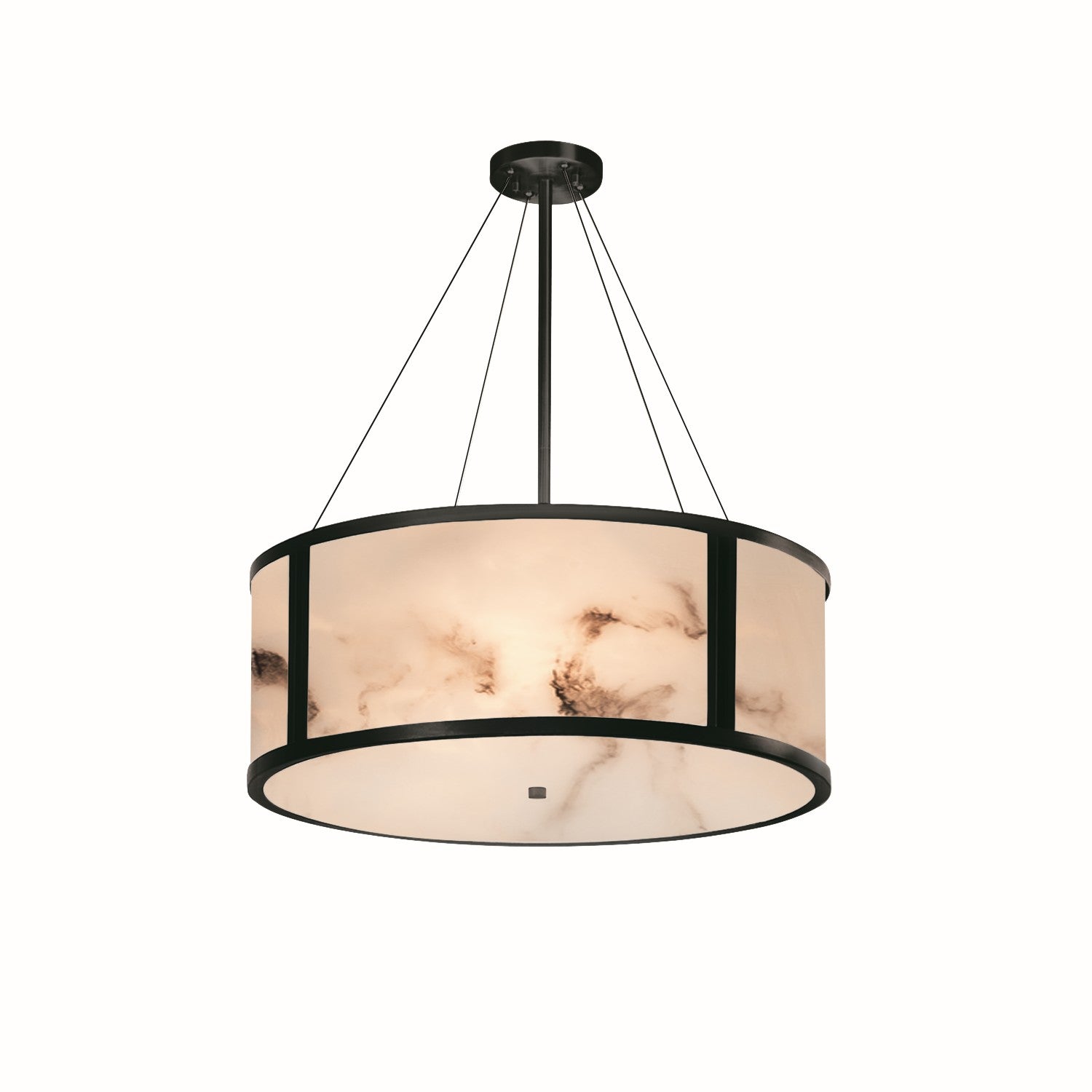 Justice Designs - FAL-9544-MBLK - Eight Light Pendant - LumenAria - Matte Black