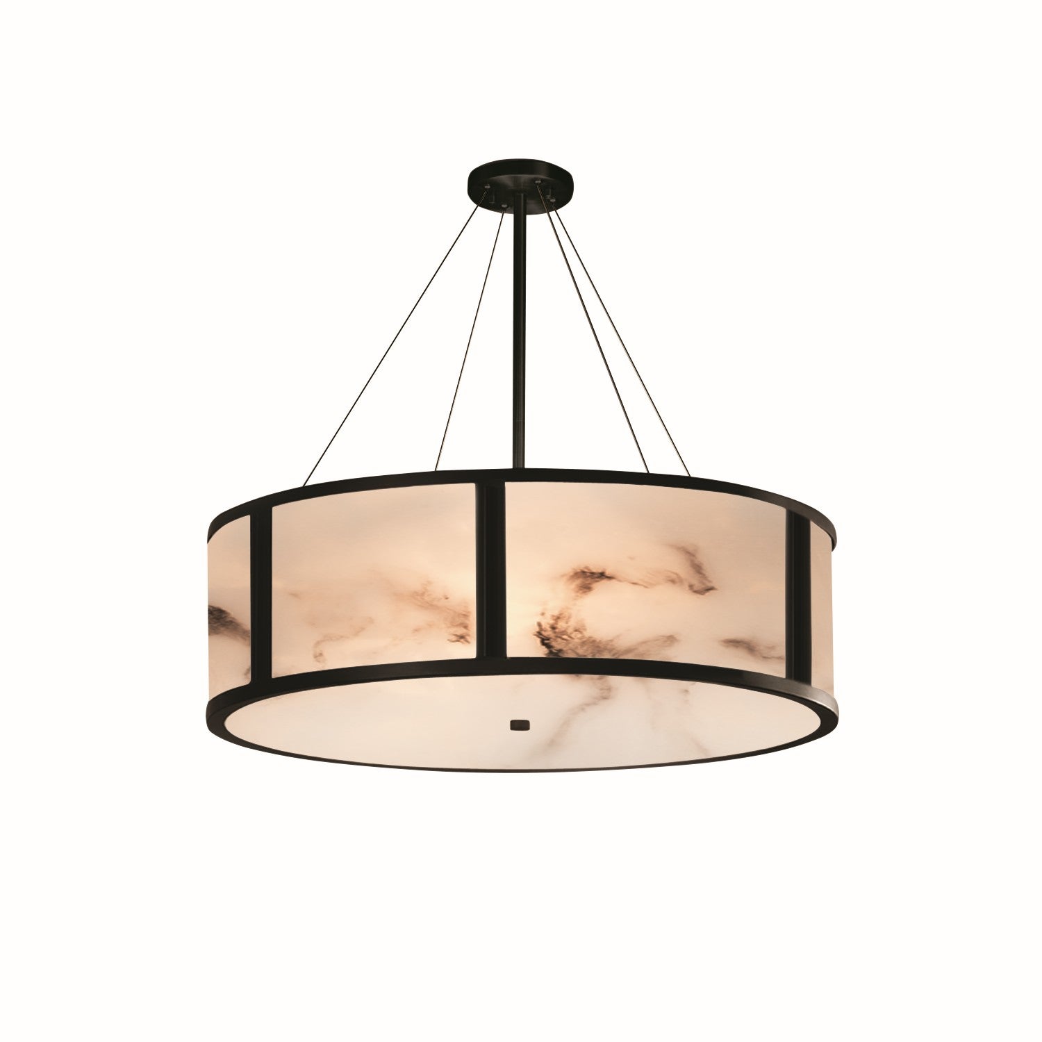 Justice Designs - FAL-9547-MBLK - Eight Light Pendant - LumenAria - Matte Black