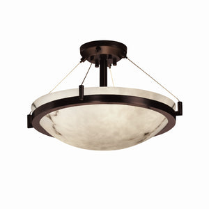 Justice Designs - FAL-9681-35-DBRZ - Three Light Semi-Flush Mount - LumenAria - Dark Bronze