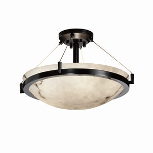 Justice Designs - FAL-9681-35-MBLK-LED3-3000 - LED Semi-Flush Mount - LumenAria - Matte Black