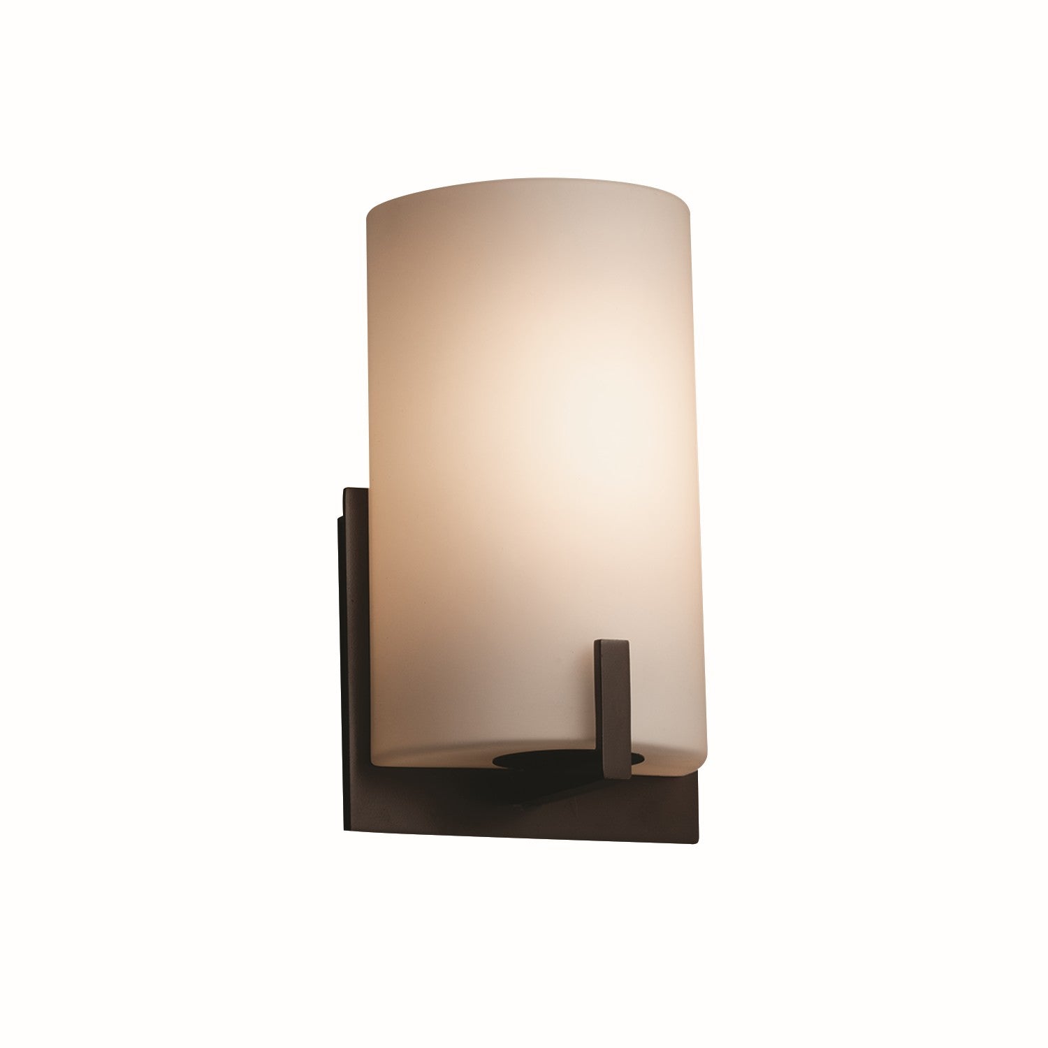 Justice Designs - FSN-5531-OPAL-DBRZ - One Light Wall Sconce - Fusion - Dark Bronze