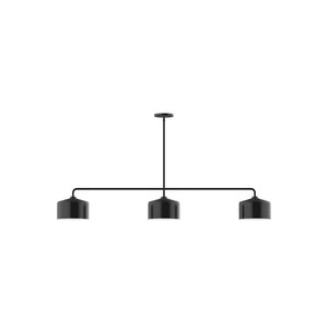 Montclair Light Works - MSN419-41 - Three Light Linear Pendant - Axis - Black