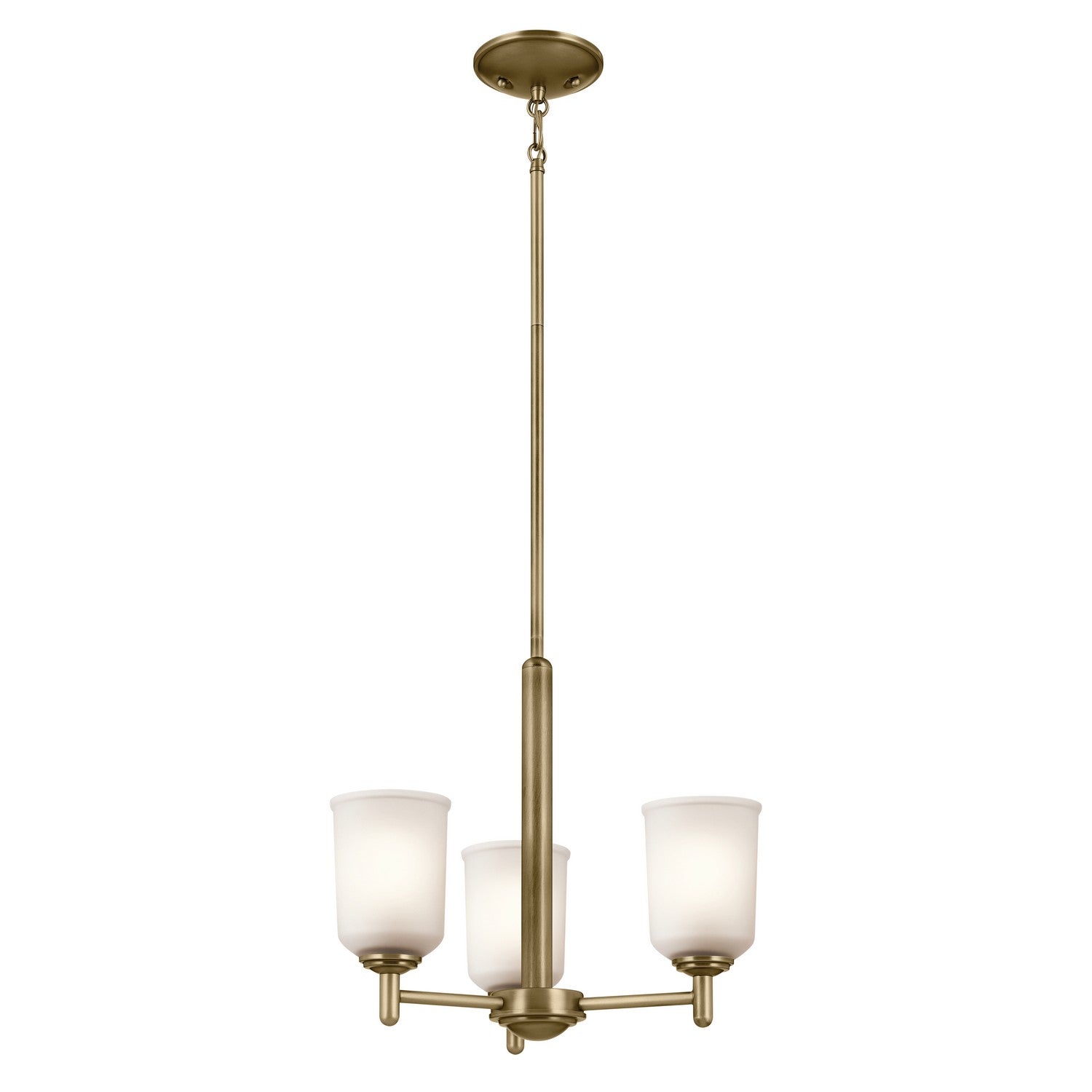 Kichler - 43670NBR - Three Light Mini Chandelier - Shailene - Natural Brass