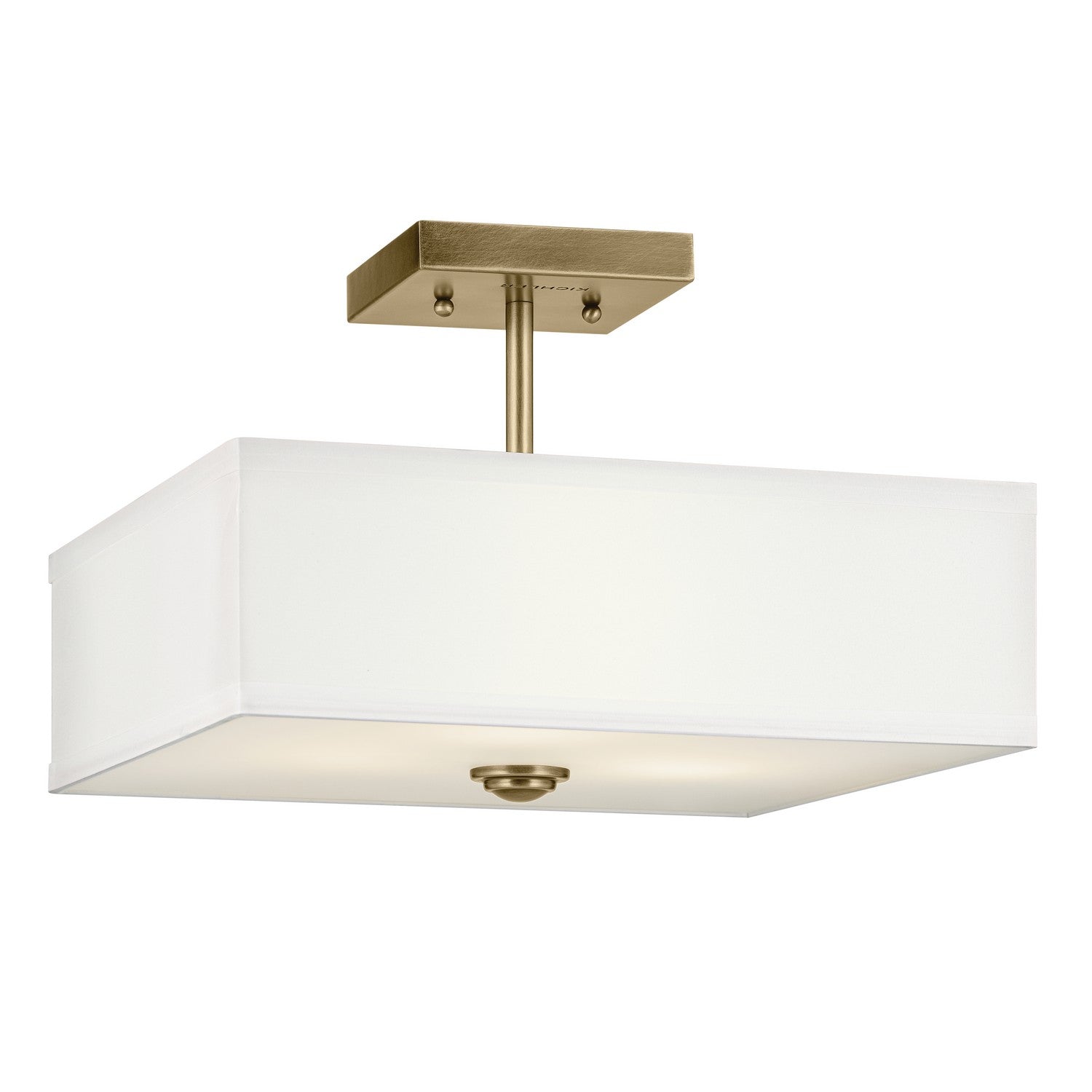 Kichler - 43691NBR - Three Light Semi Flush Mount - Shailene - Natural Brass