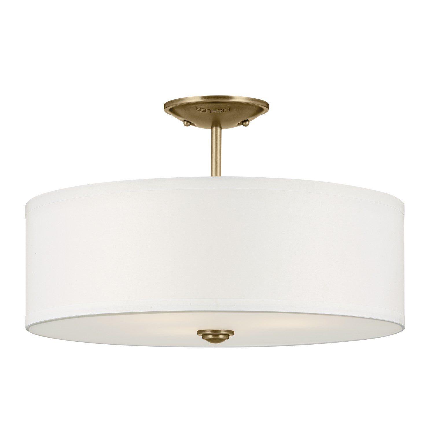 Kichler - 43692NBR - Three Light Semi Flush Mount - Shailene - Natural Brass