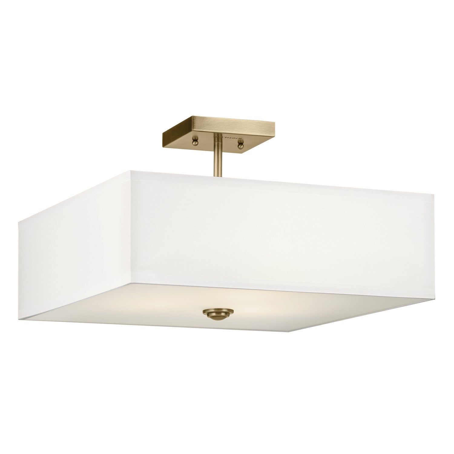 Kichler - 43693NBR - Three Light Semi Flush Mount - Shailene - Natural Brass