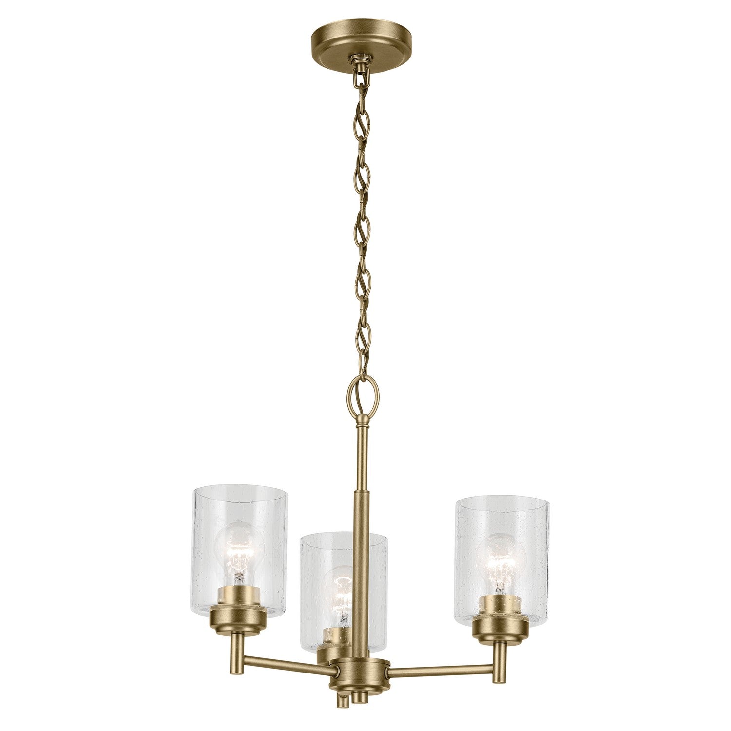 Kichler - 44029NBR - Three Light Mini Chandelier - Winslow - Natural Brass