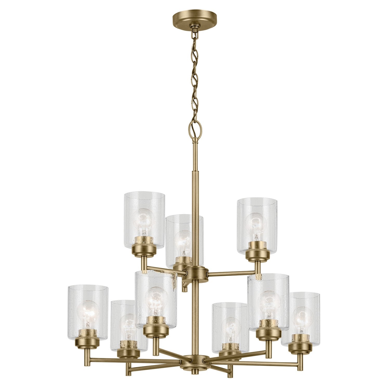 Kichler - 44031NBR - Nine Light Chandelier - Winslow - Natural Brass