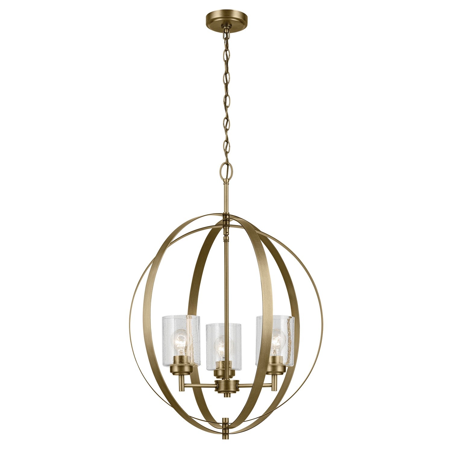 Kichler - 44034NBR - Three Light Chandelier - Winslow - Natural Brass