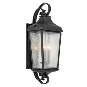 Kichler - 49738BKT - Three Light Outdoor Wall Mount - Forestdale - Textured Black