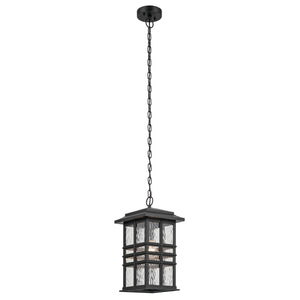 Kichler - 49833BKT - One Light Outdoor Pendant - Beacon Square - Textured Black