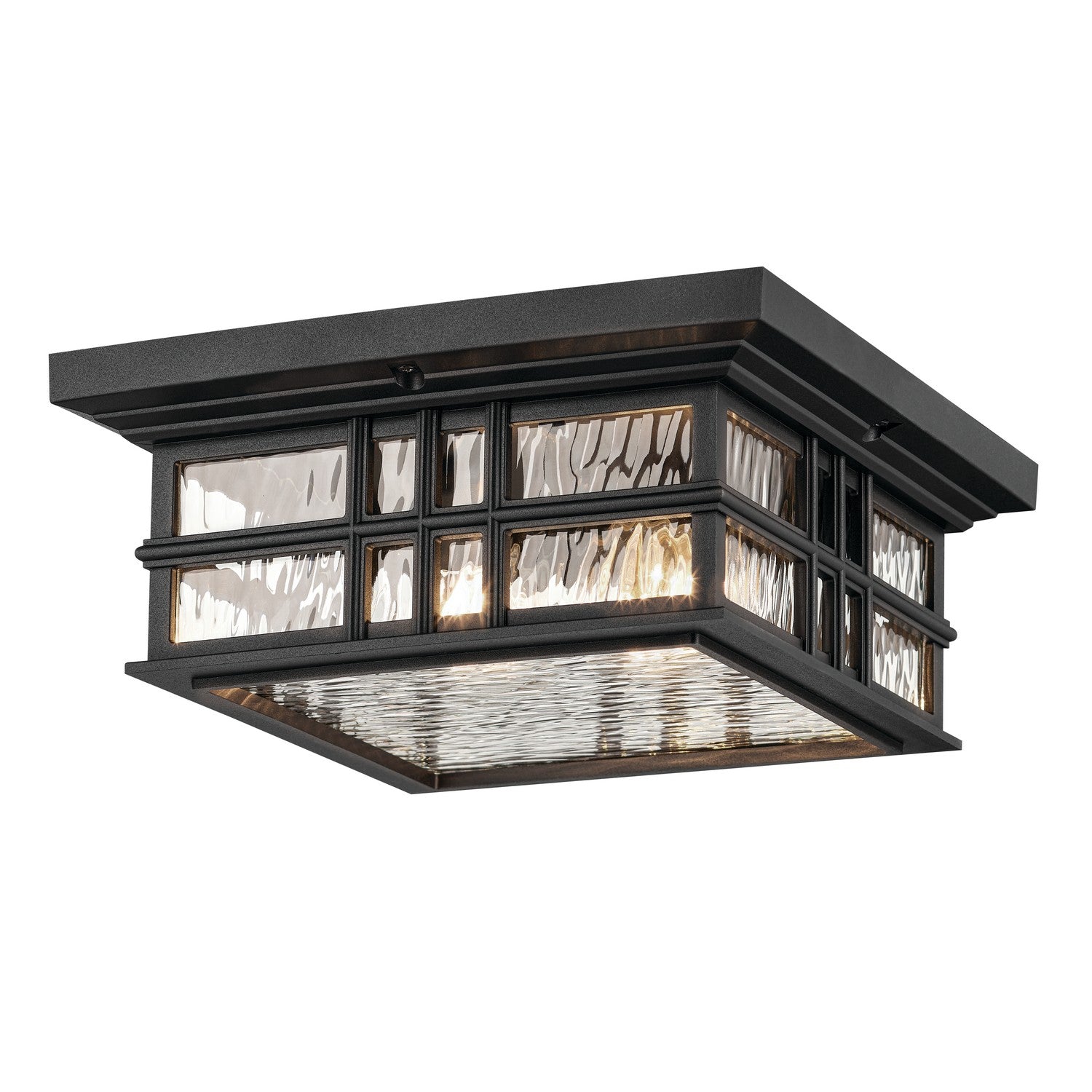 Kichler - 49834BKT - Two Light Outdoor Ceiling Mount - Beacon Square - Textured Black