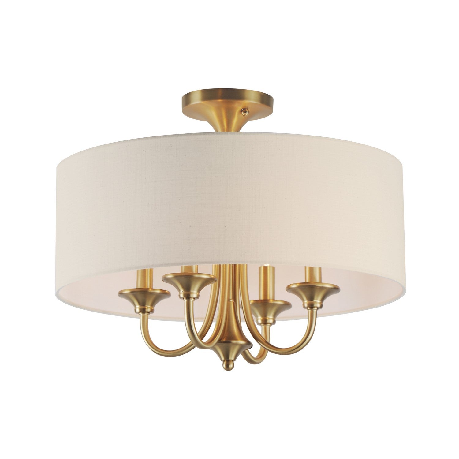 Maxim - 10013OMNAB - Four Light Pendant / Semi-Flush Mount - Bongo - Natural Aged Brass