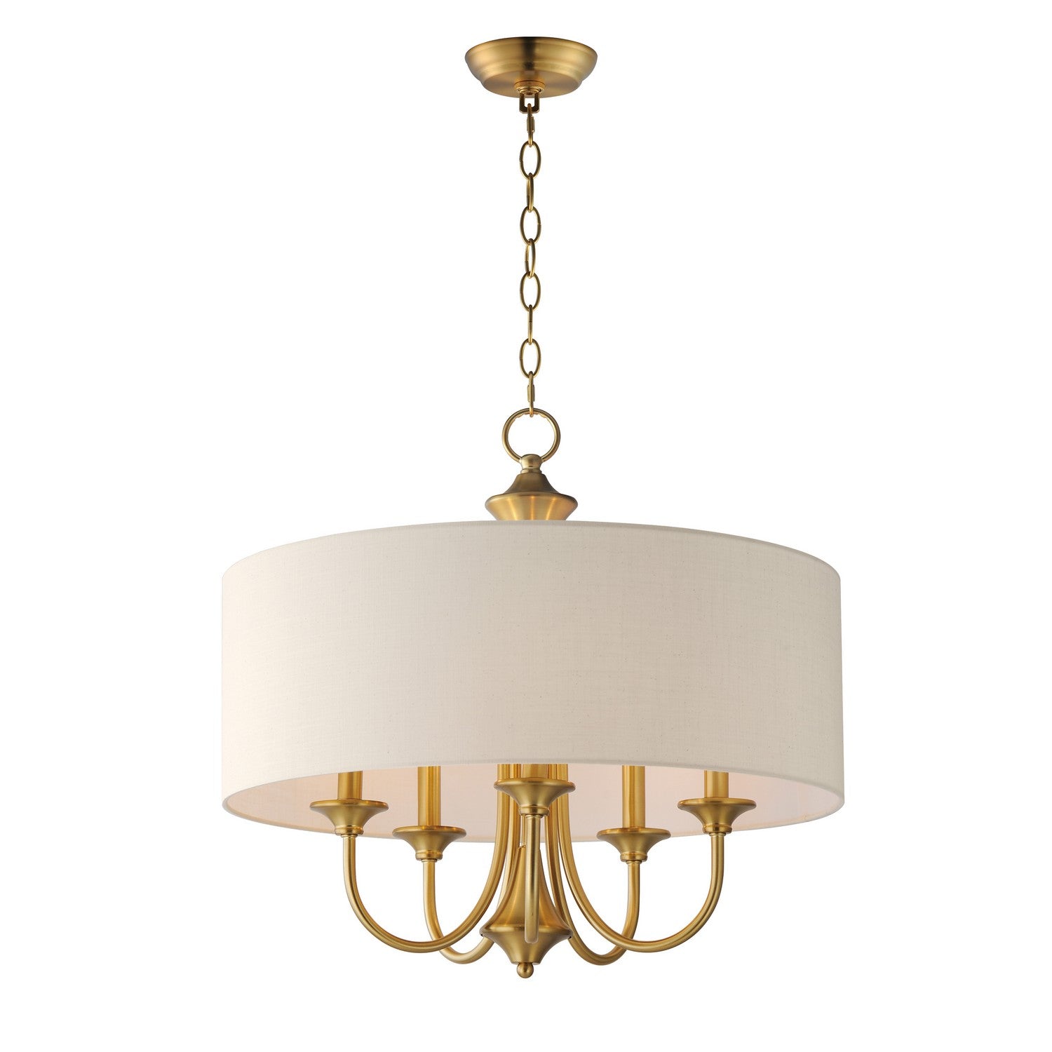 Maxim - 10015OMNAB - Five Light Pendant - Bongo - Natural Aged Brass