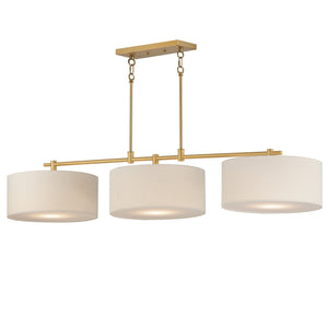 Maxim - 10017OMNAB - Three Light Pendant - Bongo - Natural Aged Brass