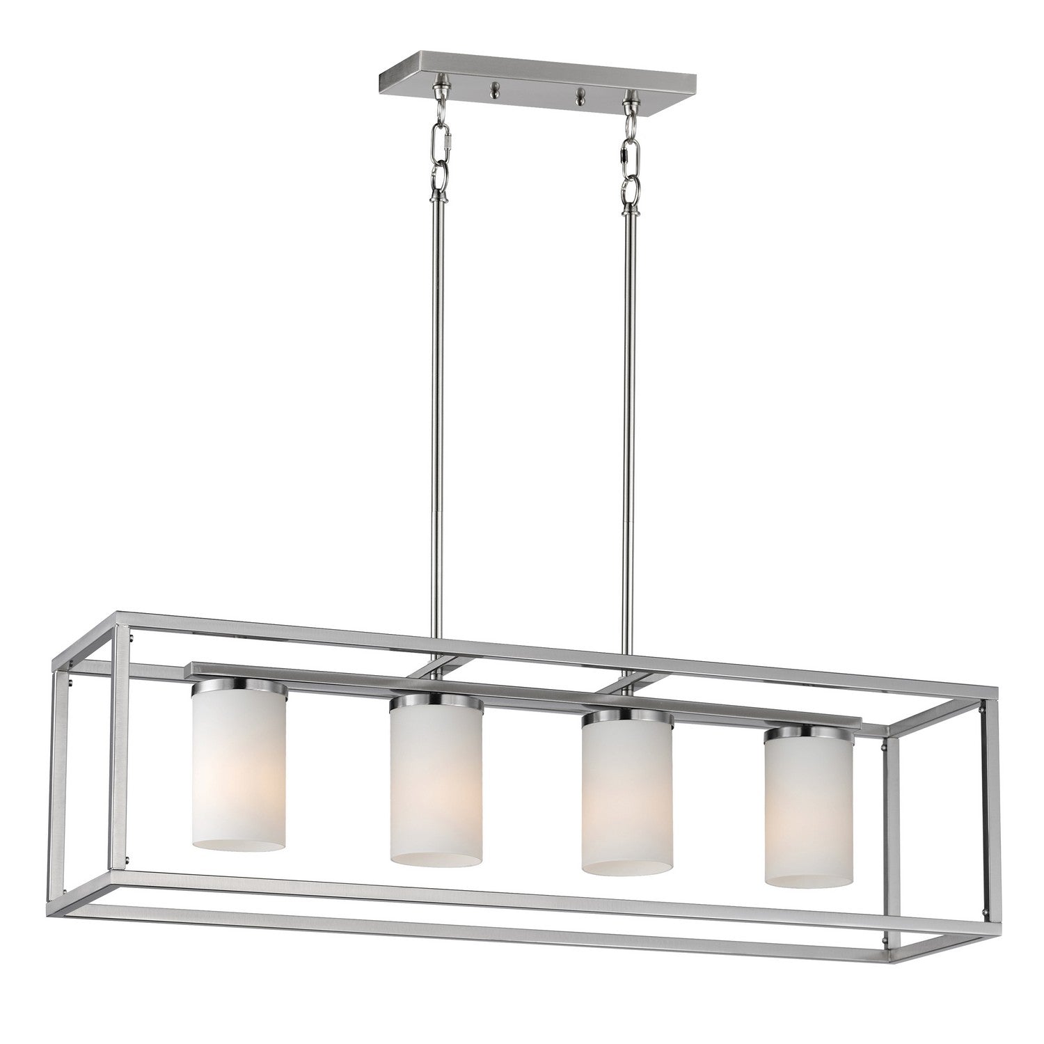 Maxim - 10288SWSN - Four Light Linear Pendant - Lateral - Satin Nickel