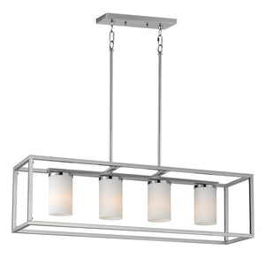 Maxim - 10288SWSN - Four Light Linear Pendant - Lateral - Satin Nickel