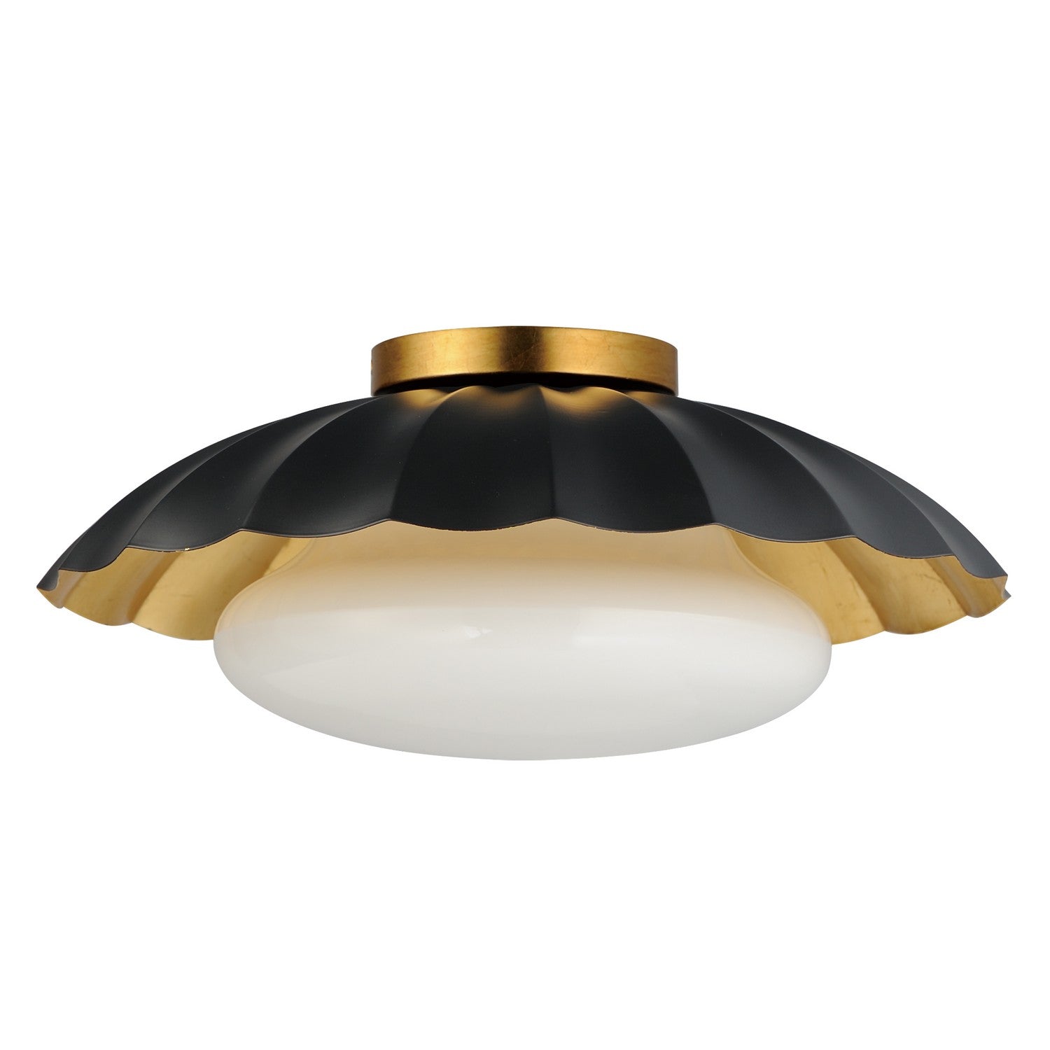 Maxim - 18059BKGL - One Light Flush Mount - Primrose - Black / Gold Leaf