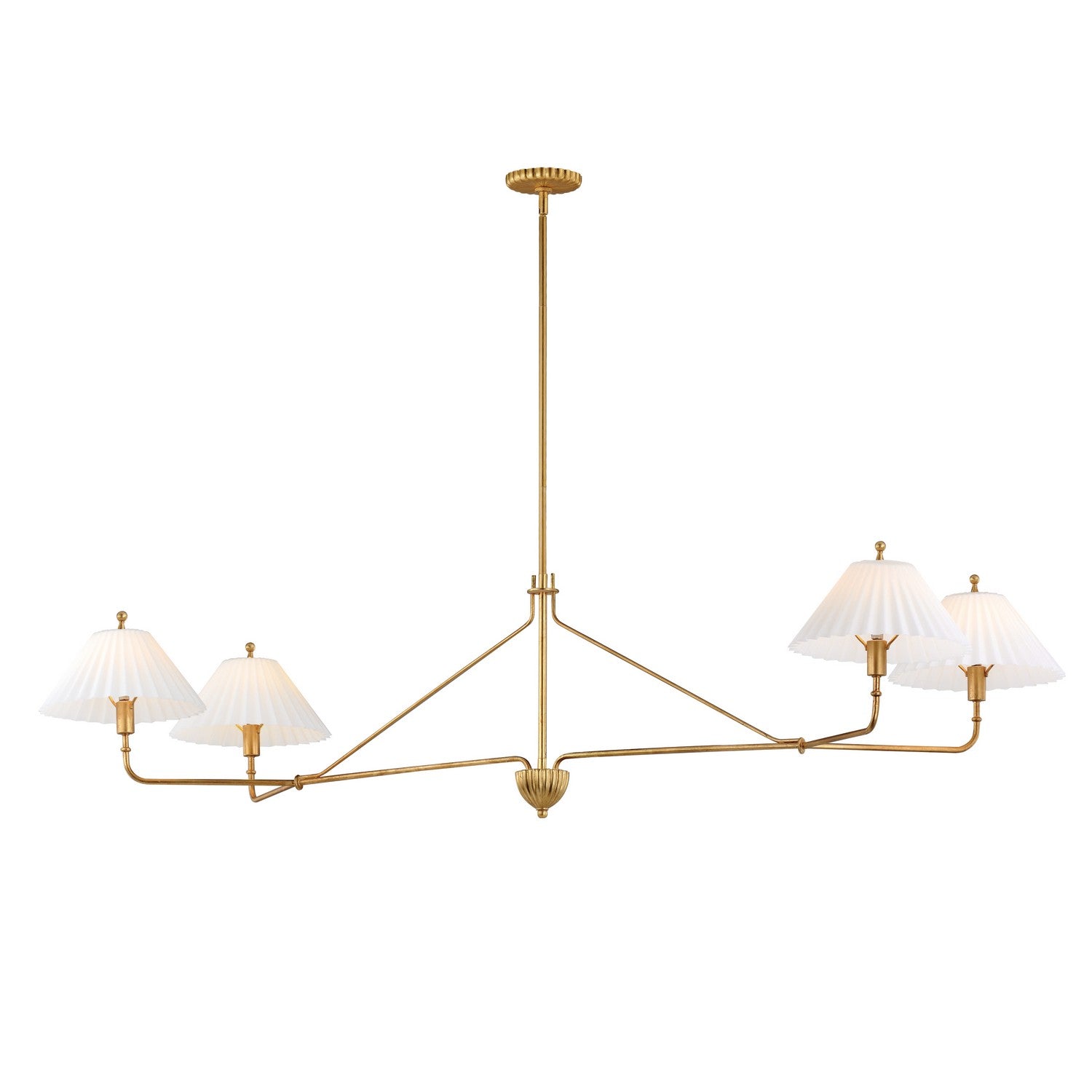 Maxim - 18314SWGL - Four Light Linear Pendant - Kismet - Gold Leaf