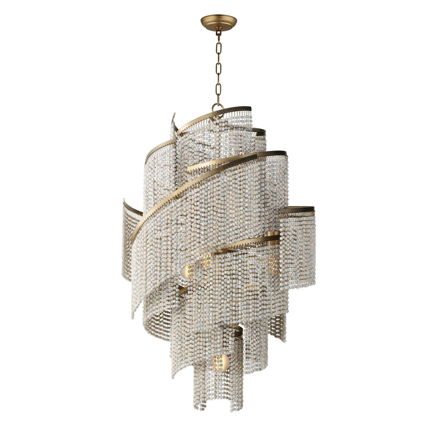 Maxim - 22467WWDGS - Seven Light Chandelier - Fontaine - Golden Silver