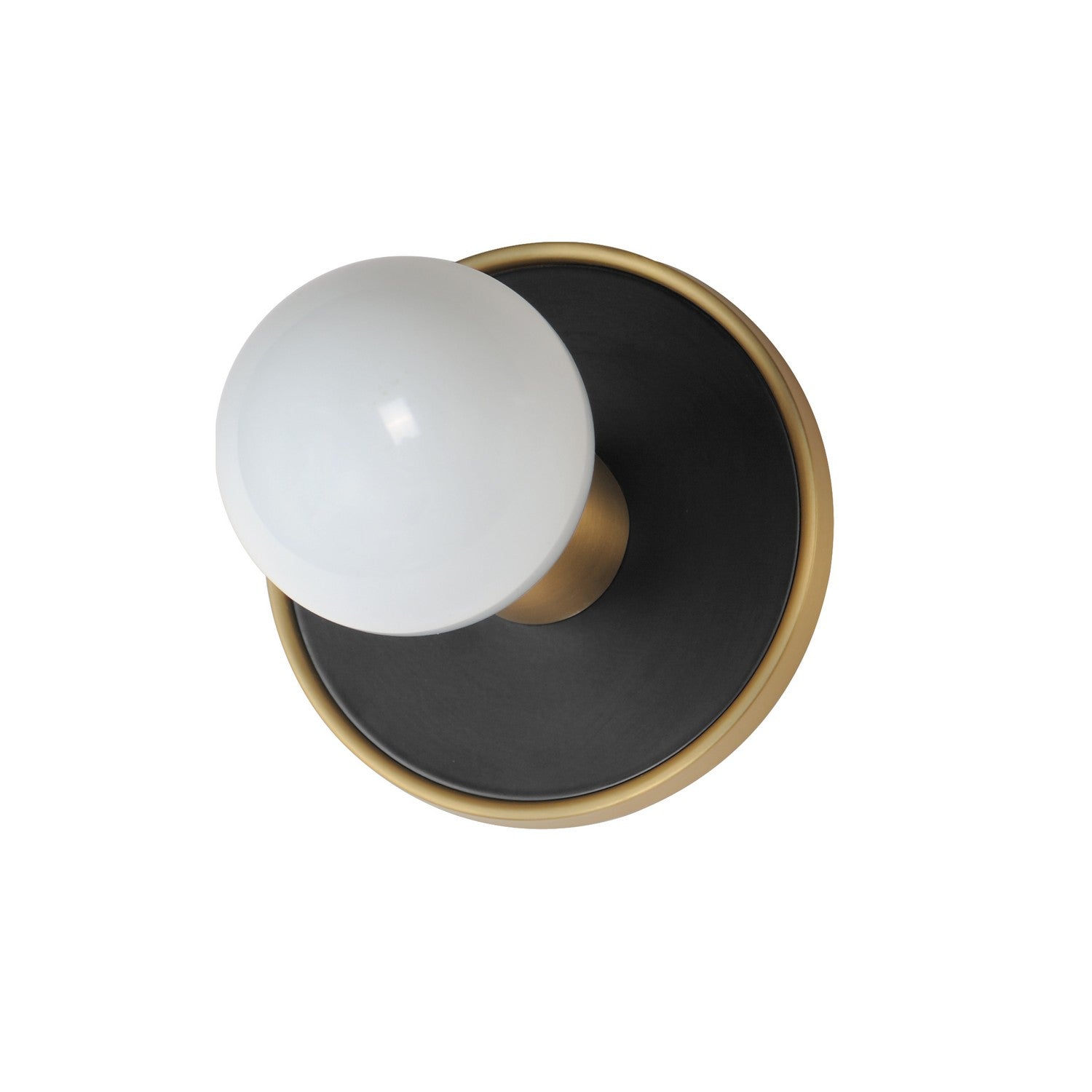 Maxim - 26091BKNAB/BUL - LED Wall Sconce - Hollywood - Black / Natural Aged Brass