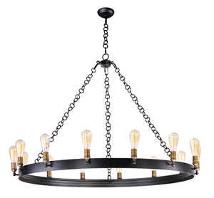 Maxim - 26276BKNAB/BUL - LED Chandelier - Noble - Black / Natural Aged Brass