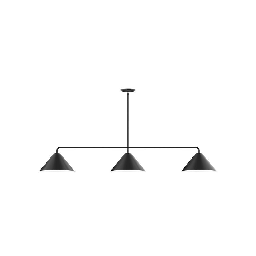 Montclair Light Works - MSN422-41 - Three Light Linear Pendant - Axis - Black