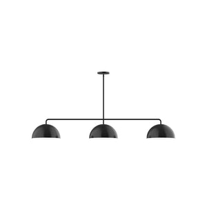 Montclair Light Works - MSN432-41 - Three Light Linear Pendant - Axis - Black