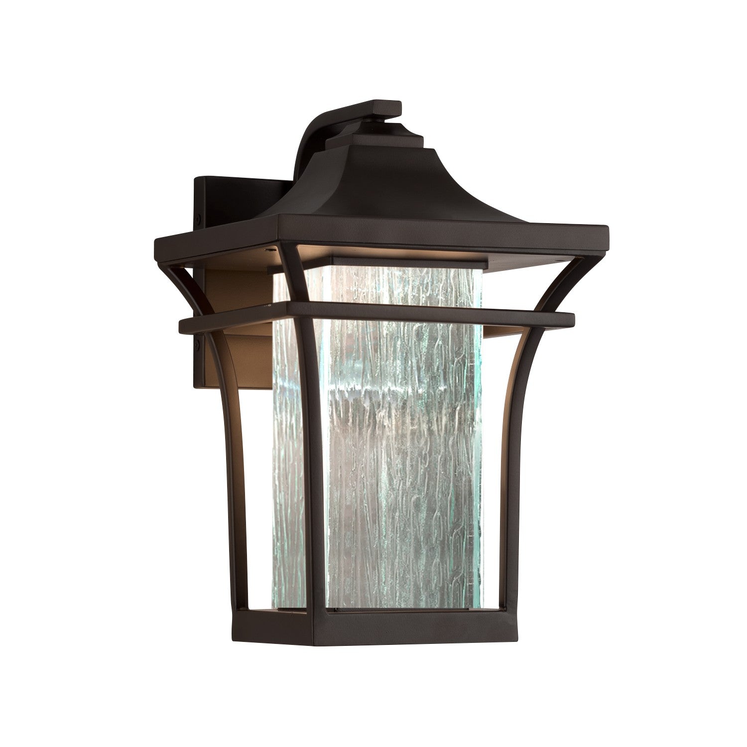 Justice Designs - FSN-7521W-RAIN-DBRZ - LED Wall Sconce - Fusion - Dark Bronze