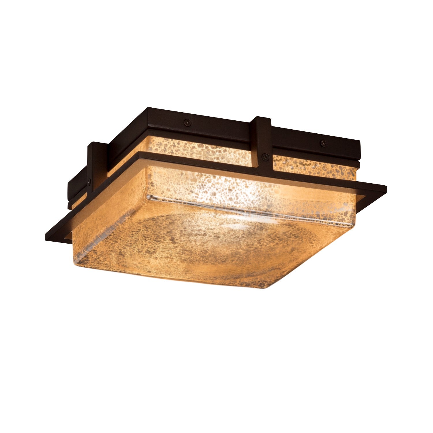 Justice Designs - FSN-7560W-MROR-DBRZ - LED Outdoor Flush Mount - Fusion - Dark Bronze