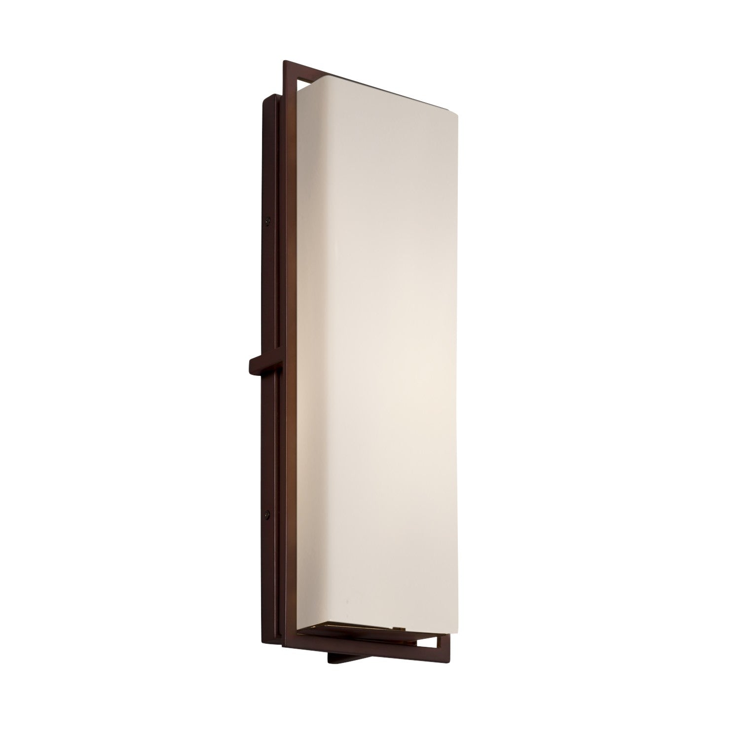 Justice Designs - FSN-7564W-OPAL-DBRZ - LED Outdoor Wall Sconce - Fusion - Dark Bronze