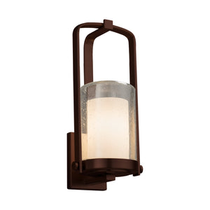 Justice Designs - FSN-7581W-10-OPAL-DBRZ-LED1-700 - LED Outdoor Wall Sconce - Fusion - Dark Bronze