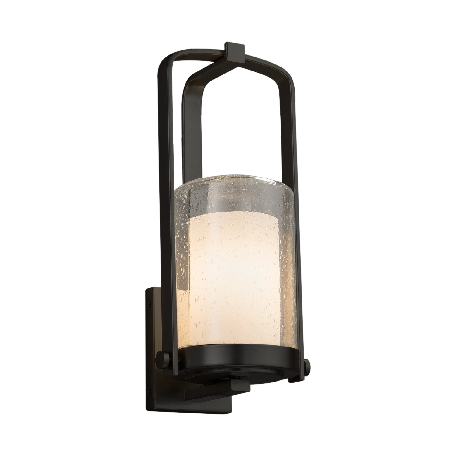 Justice Designs - FSN-7581W-10-OPAL-MBLK-LED1-700 - LED Outdoor Wall Sconce - Fusion - Matte Black