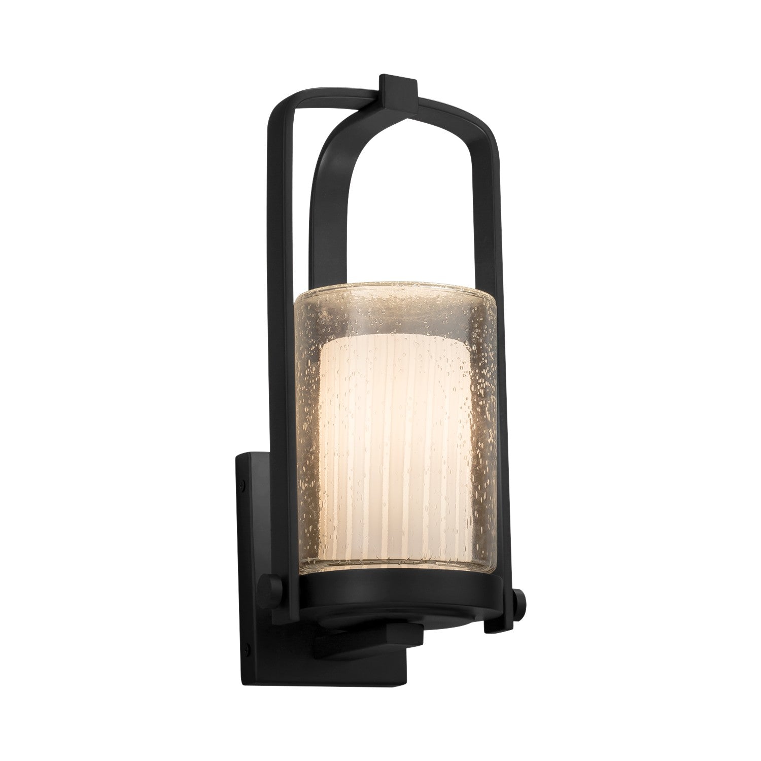 Justice Designs - FSN-7581W-10-RBON-MBLK-LED1-700 - LED Outdoor Wall Sconce - Fusion - Matte Black