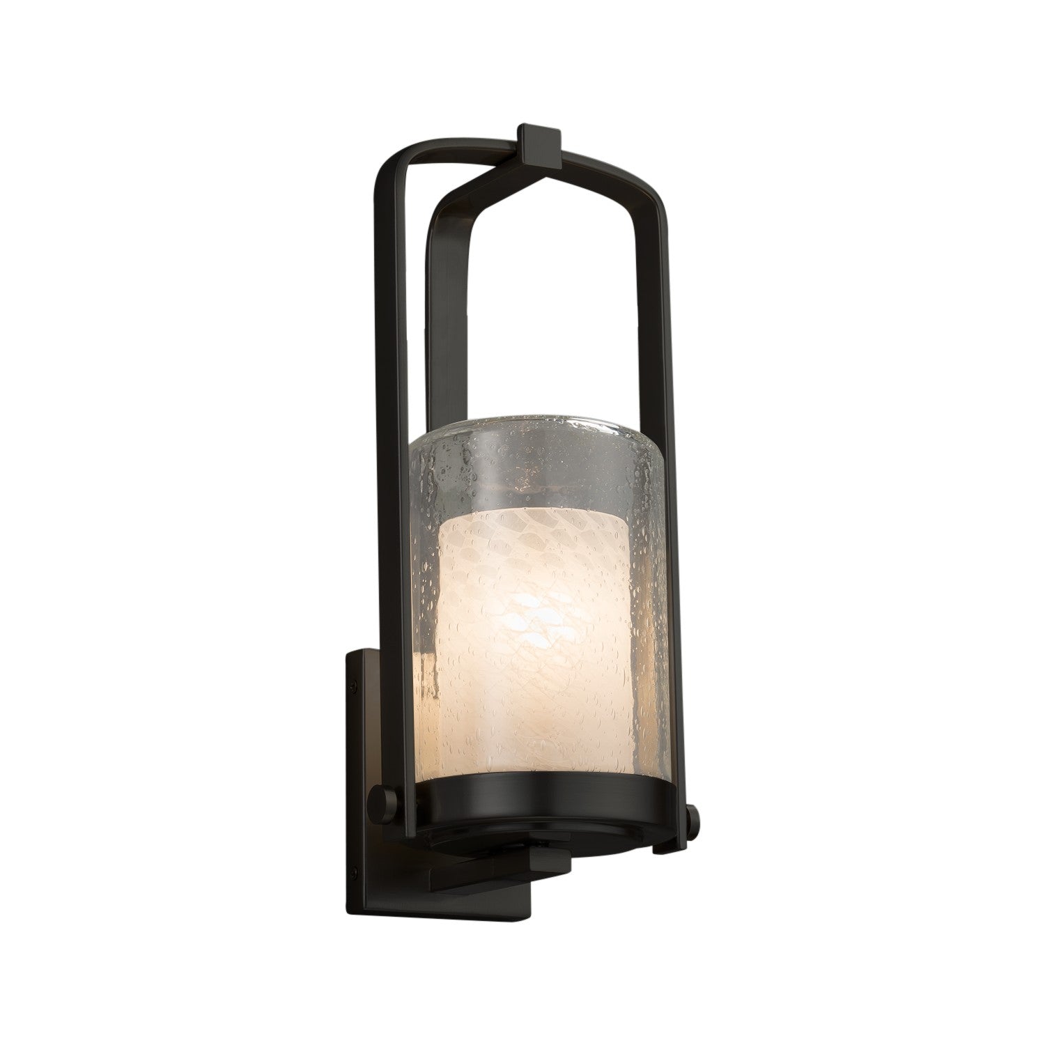 Justice Designs - FSN-7581W-10-WEVE-MBLK-LED1-700 - LED Outdoor Wall Sconce - Fusion - Matte Black