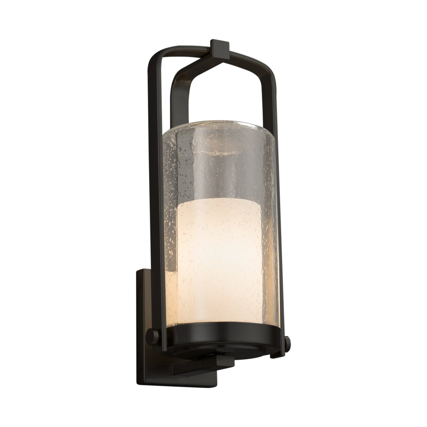 Justice Designs - FSN-7584W-10-OPAL-MBLK-LED1-700 - LED Outdoor Wall Sconce - Fusion - Matte Black