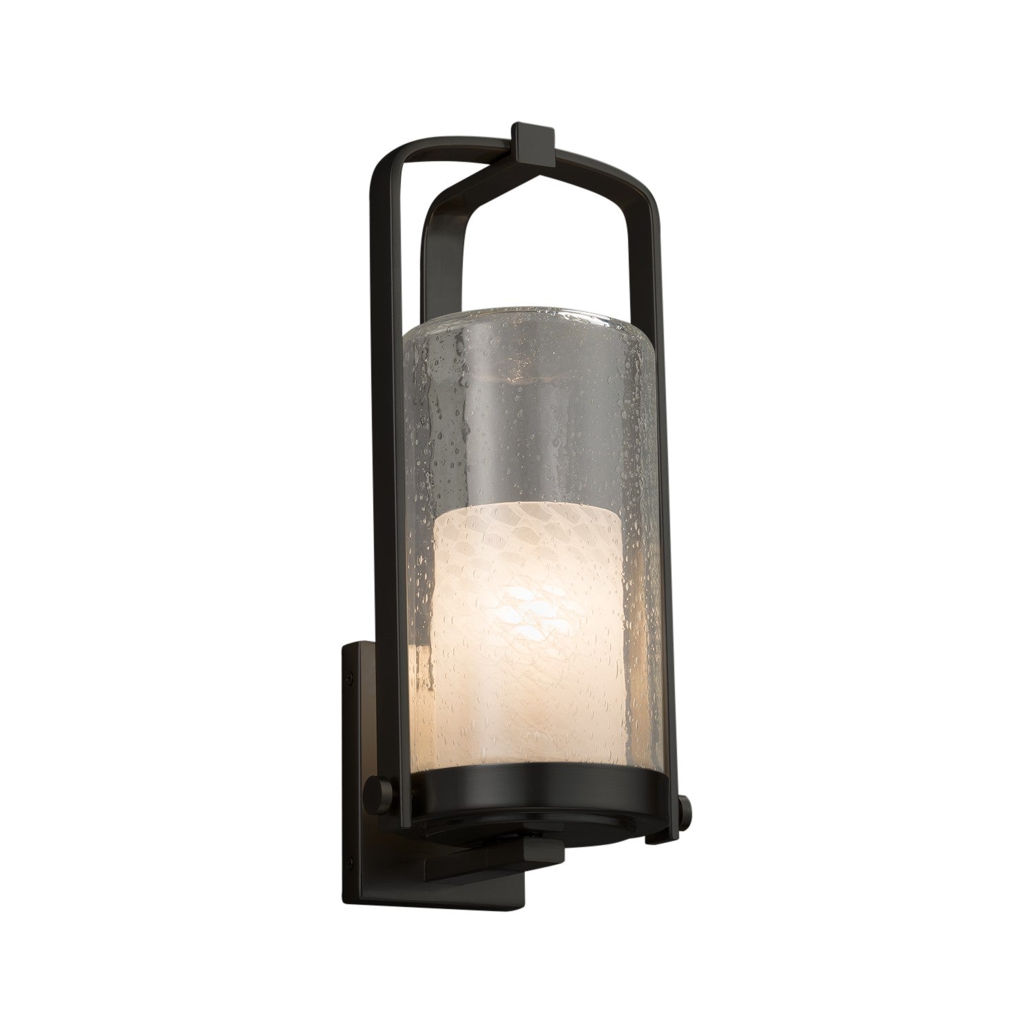 Justice Designs - FSN-7584W-10-WEVE-MBLK-LED1-700 - LED Outdoor Wall Sconce - Fusion - Matte Black