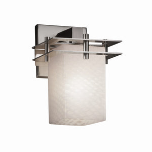 Justice Designs - FSN-8171-15-WEVE-NCKL - One Light Wall Sconce - Fusion - Brushed Nickel