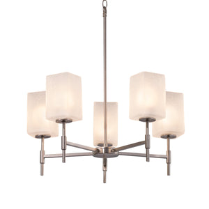 Justice Designs - FSN-8410-15-FRCR-NCKL-LED5-3500 - LED Chandelier - Fusion - Brushed Nickel