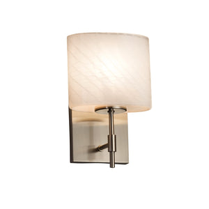 Justice Designs - FSN-8411-30-WEVE-NCKL - One Light Wall Sconce - Fusion - Brushed Nickel