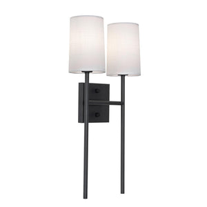 AFX Lighting - ROSS1020CBBK - Two Light Wall Sconce - Rose - Black